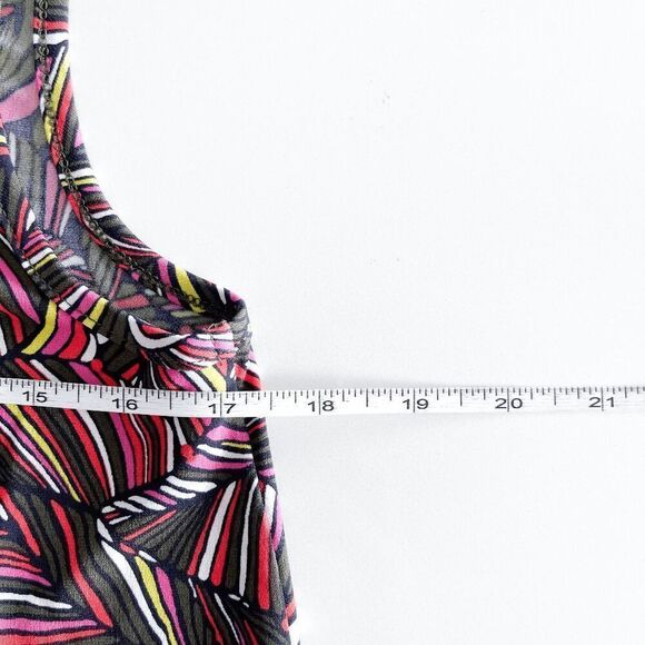 NWT Kim & Co Womens Abstract Print Sleeveless Tank Top Green Multicolor Size S - Picture 5 of 6